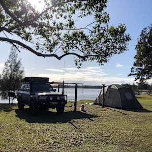 Camping right on the river