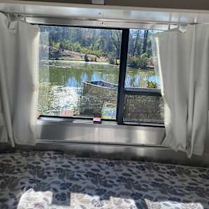 The view from our bed in our camper
