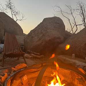 Our safe and contained campfire