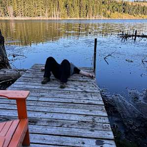 Resting on dock after a nice paddle.