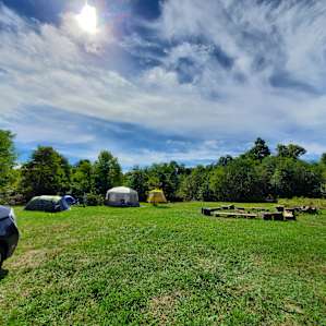 Camping in the field