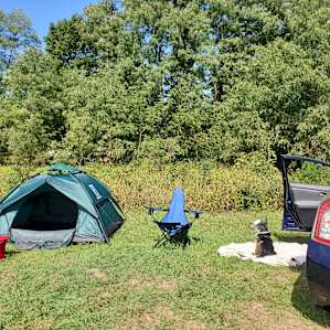 Camping in the firld