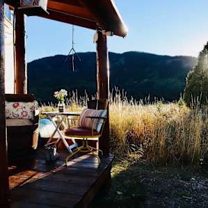 Gorgeous sunsets at the yurt.
