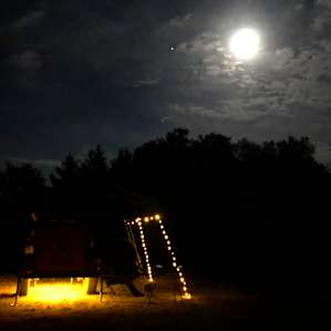Full moon over camp
