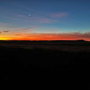 View of the sunrise from our porch.