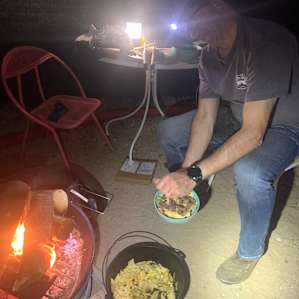 Fire pit cooking