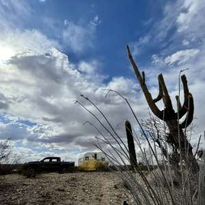 Sonoran Desert off-grid campsite