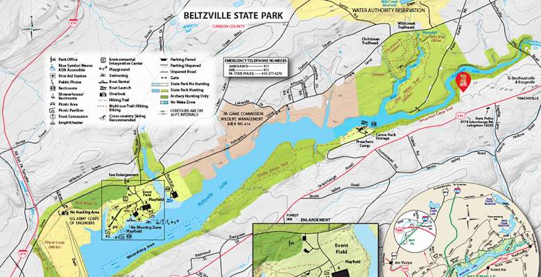 Beltzville Lake Fishing Map Camp Blackbird Camping
