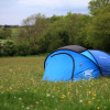 Grass pitch for a solo camper