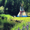 Tipi Glamp on the edge of a river!