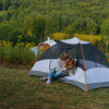 Tent Camping by the Stone Wall