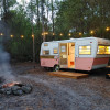 Peach in the Pines Vintage Camper