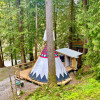 Waterfront glamping teepee