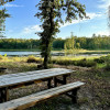 Lakeside Campsite with Kayaks