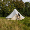 Bell tent and outdoor bed