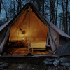 Uphill woodland canvas tent