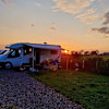 Serviced pitch overlooking fells