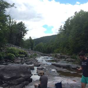 Swimming in the nearby Esopus Creek in Phoenicia