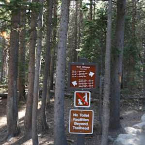 Trail heads to the lakes nearby.