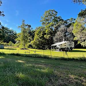 Pitched in our own paddock
