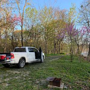 Site 13 - the only vehicles that drove by us all weekend were heading to site 14
