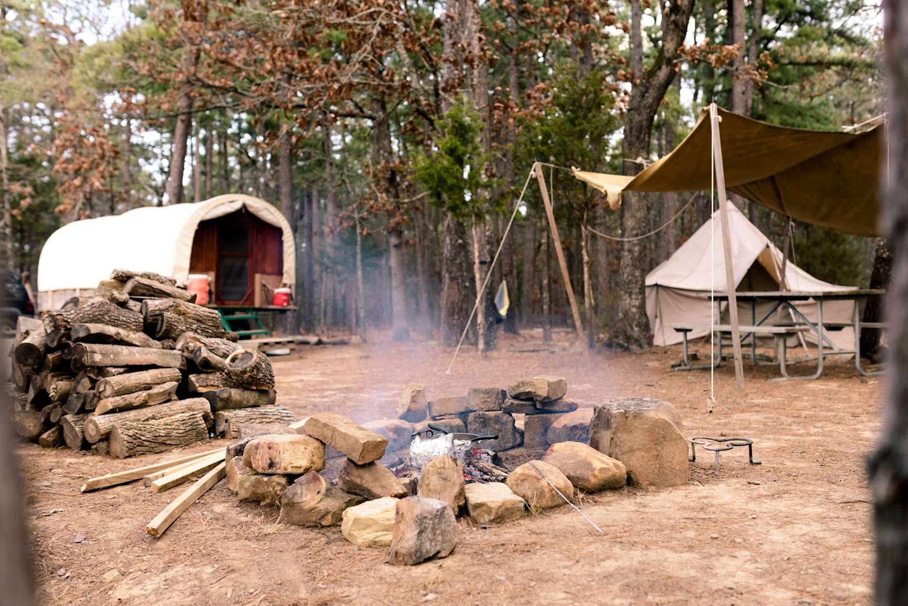Old Covered Wagon Camp Robbers Cave Stables Ok 41 Hipcamper Reviews And 135 Photos