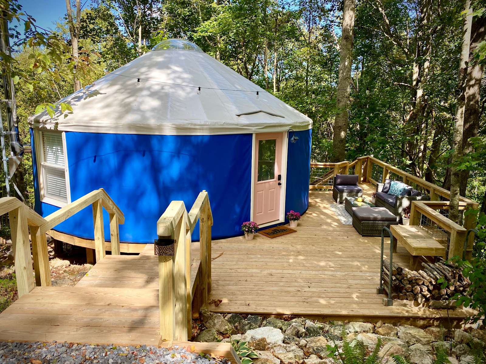 Pet Friendly Yurt on 25 Acres Hipcamp in Willis, Virginia