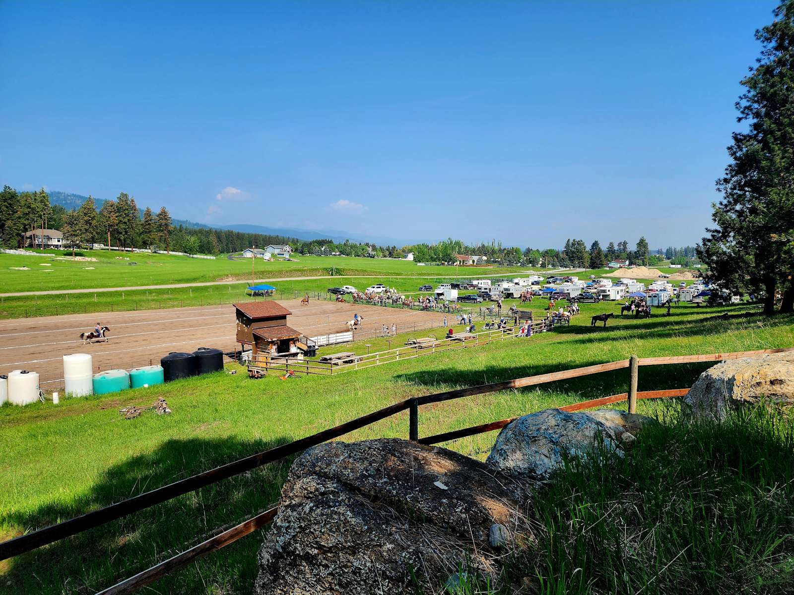 Horses Hot Shower Hipcamp in Kalispell, Montana