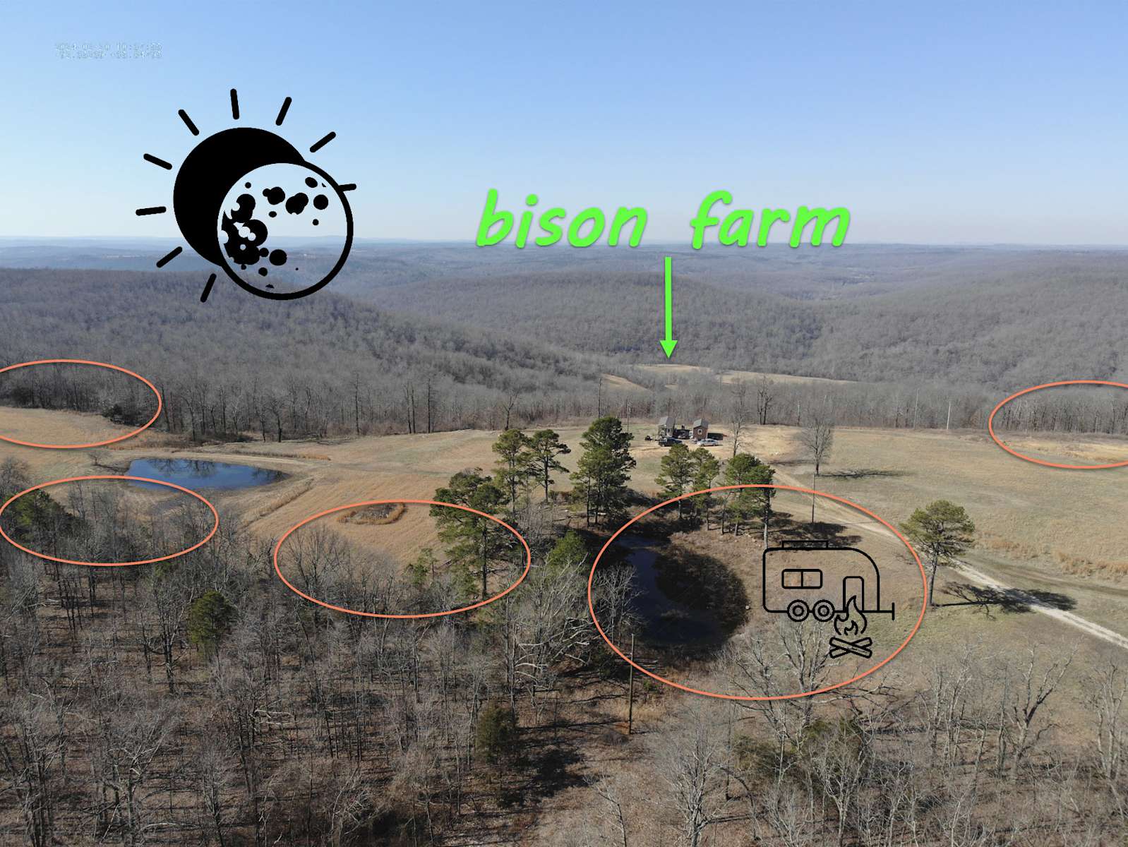 Bison View Ridge 1 acre sites Hipcamp in Fifty Six, Arkansas