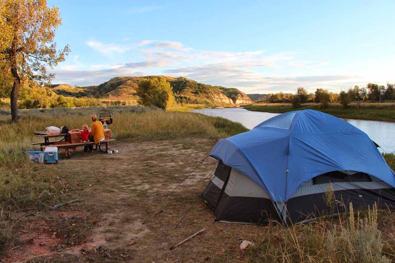So cool to be able to camp right on the river. 