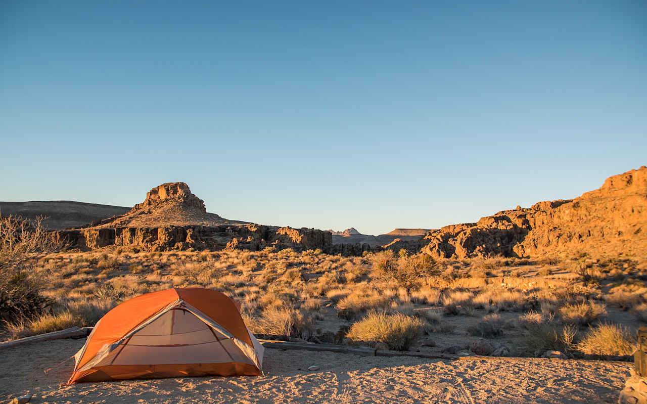 December camping at Hole-in-the-Wall campground