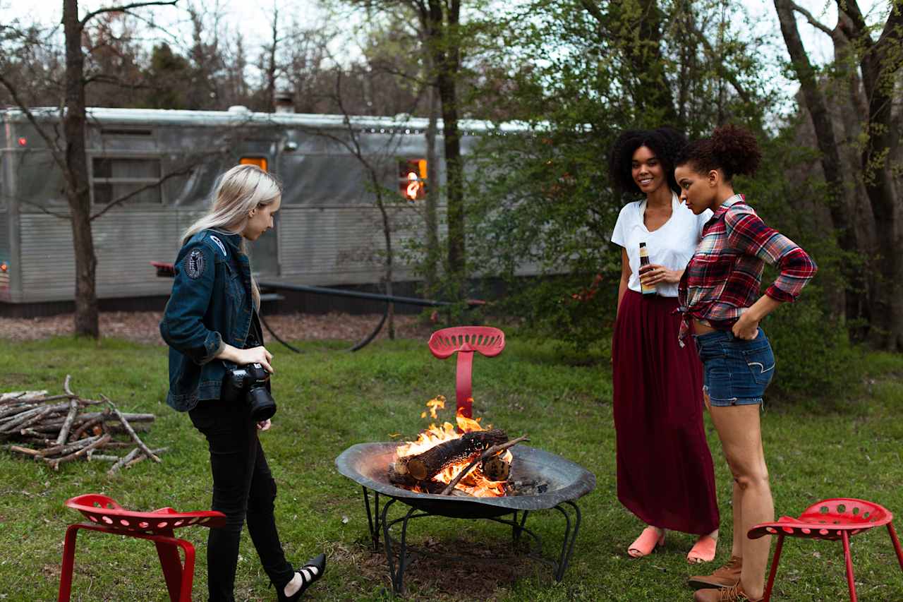 Hanging out around the fire