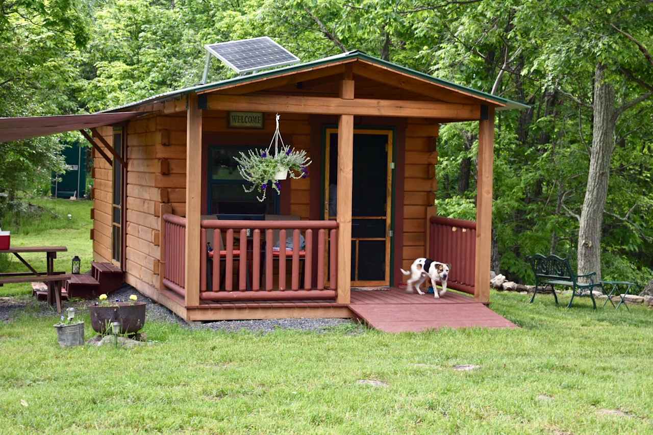 The cabin of Loafer's Glory. Up on a hill with a good view of a lot of the acres.