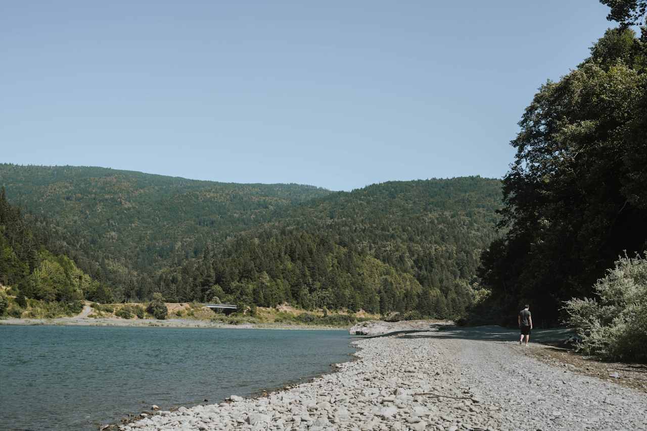 Just a little ways down the river is the swimming hole. 