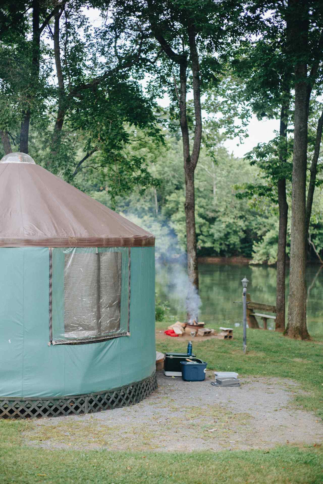 beautiful river views right from the yurt