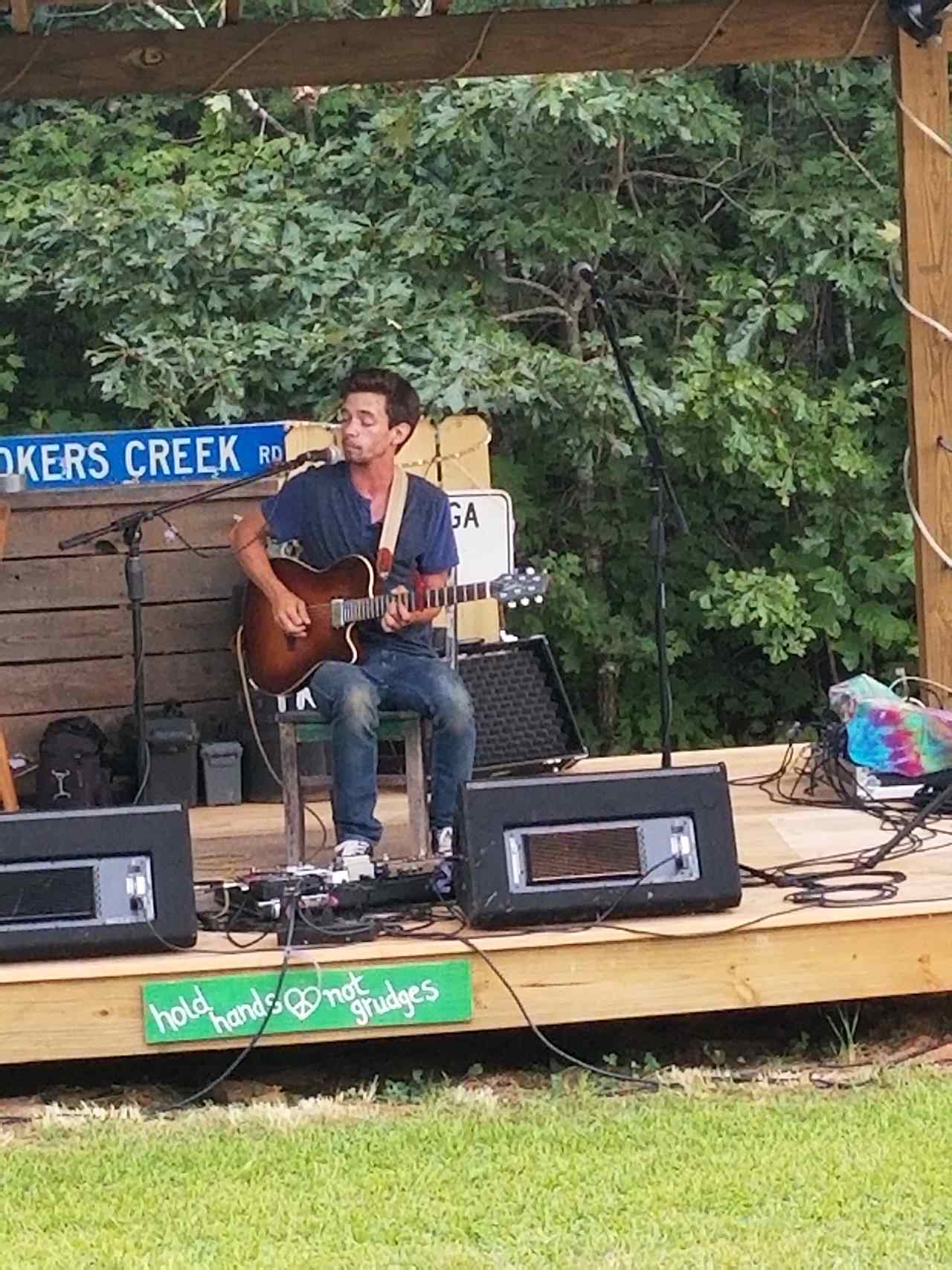 Seph Custer, one of many amazing artists that has blessed our stage in the past year. This is at our annual, Friend Fest.