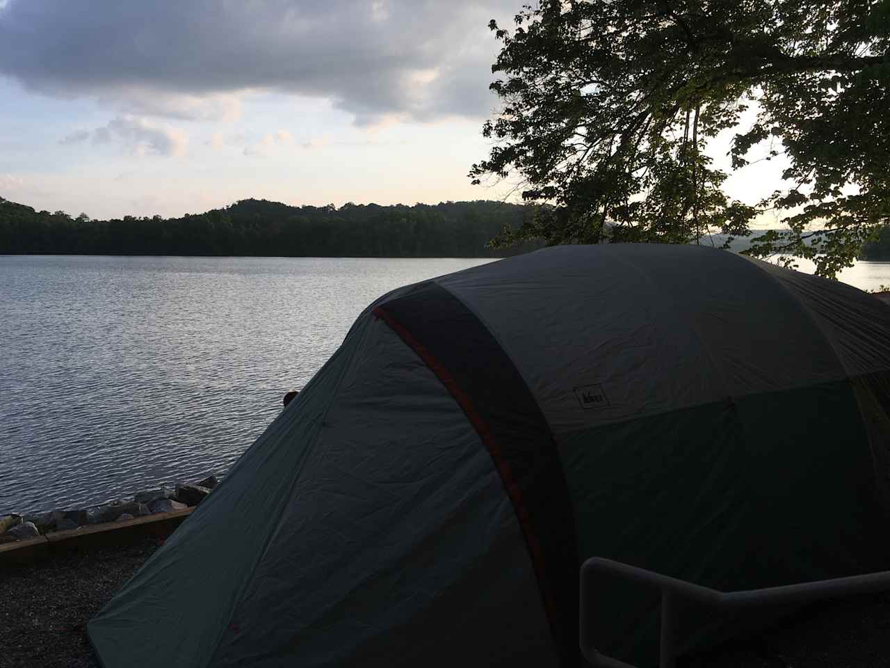 We were able to swim right from our site by the lake...