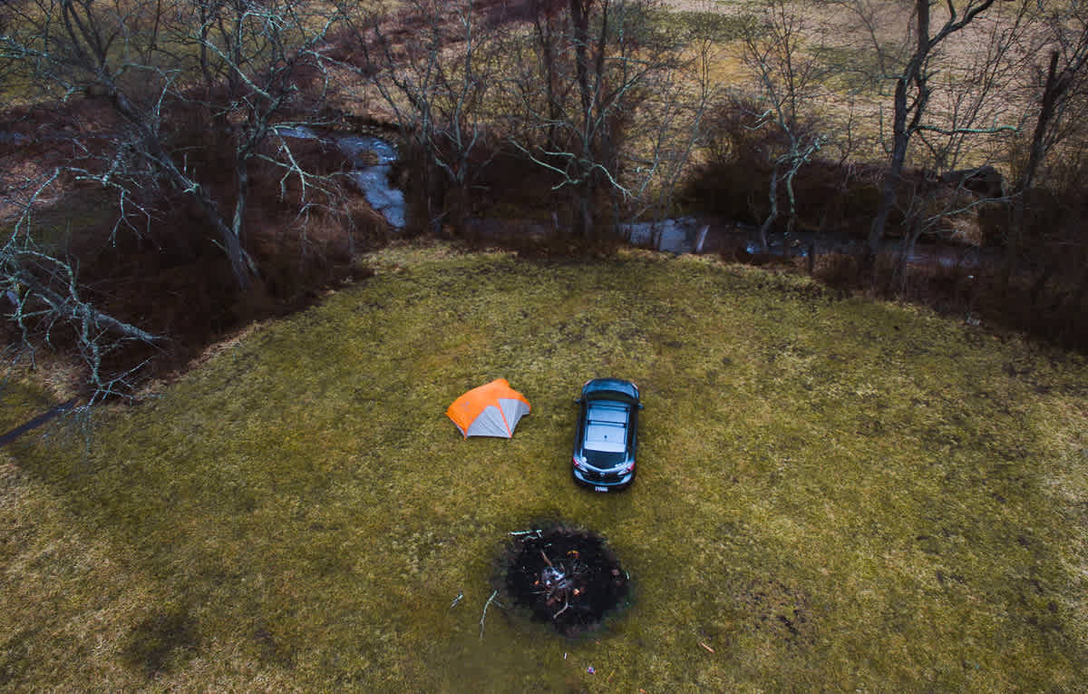 Aerial views at camp