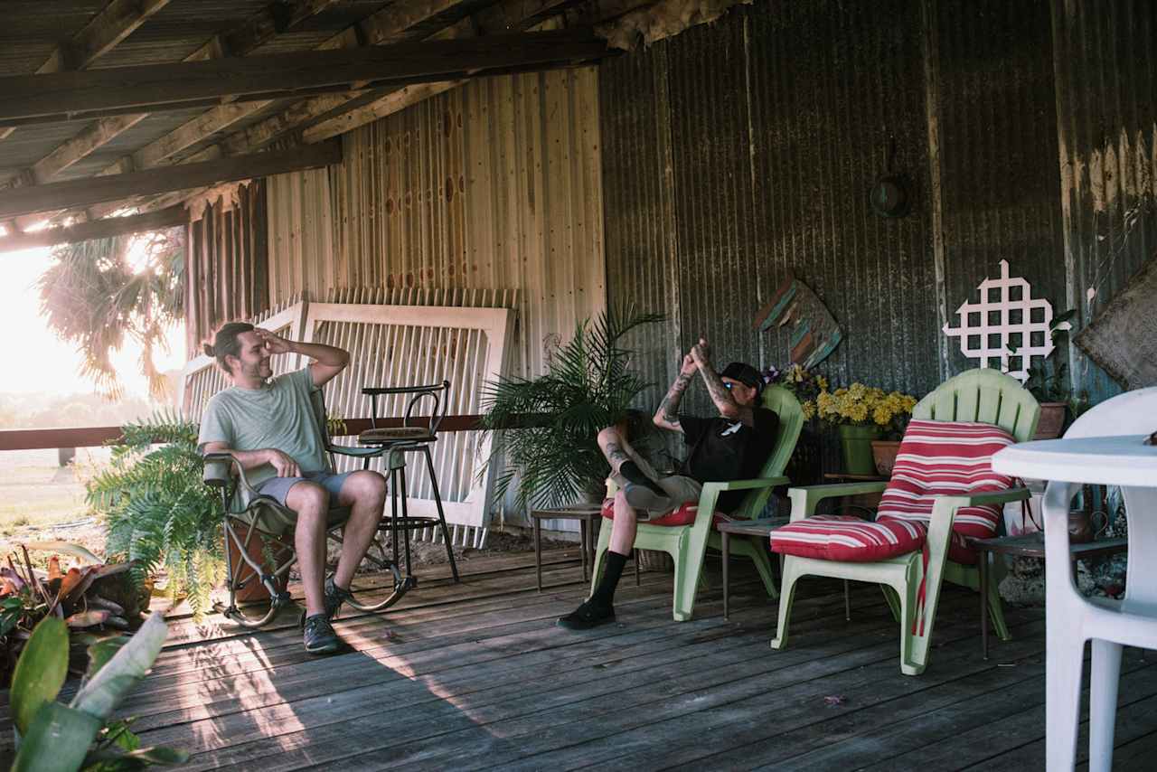 The main lodge has a really cool back porch area. Scenic and comfortable.