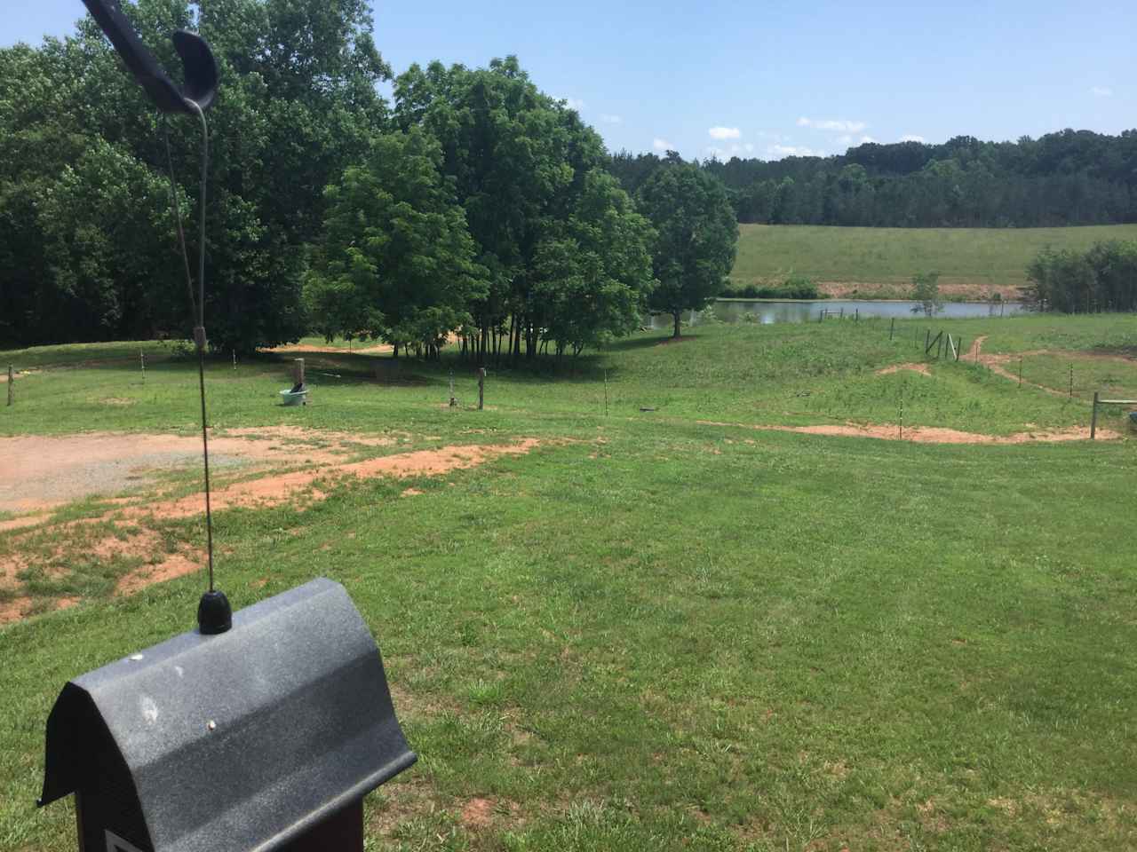 Site #1 - view of horses and fishing pond. 