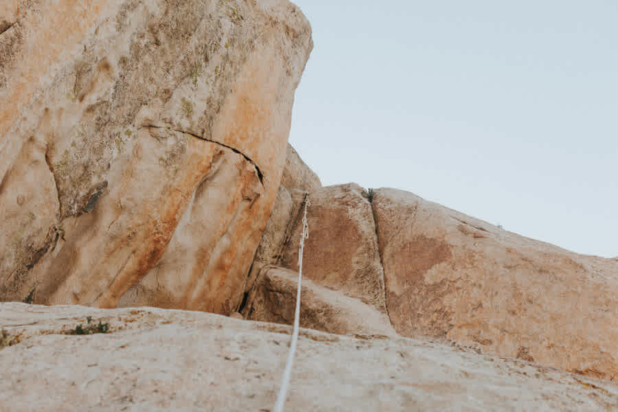 Rope climbing to the top