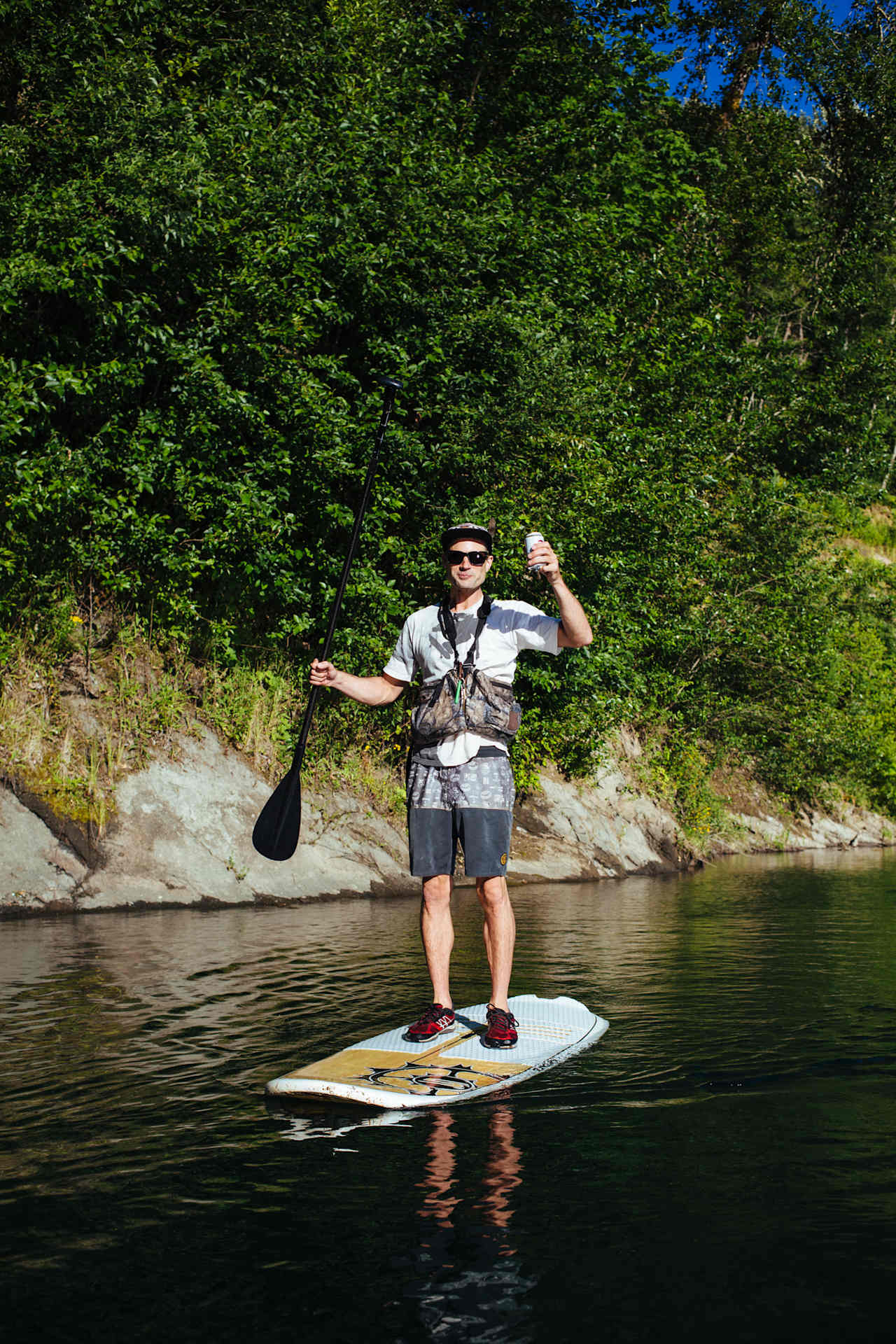Paddle boarding on the Wind River