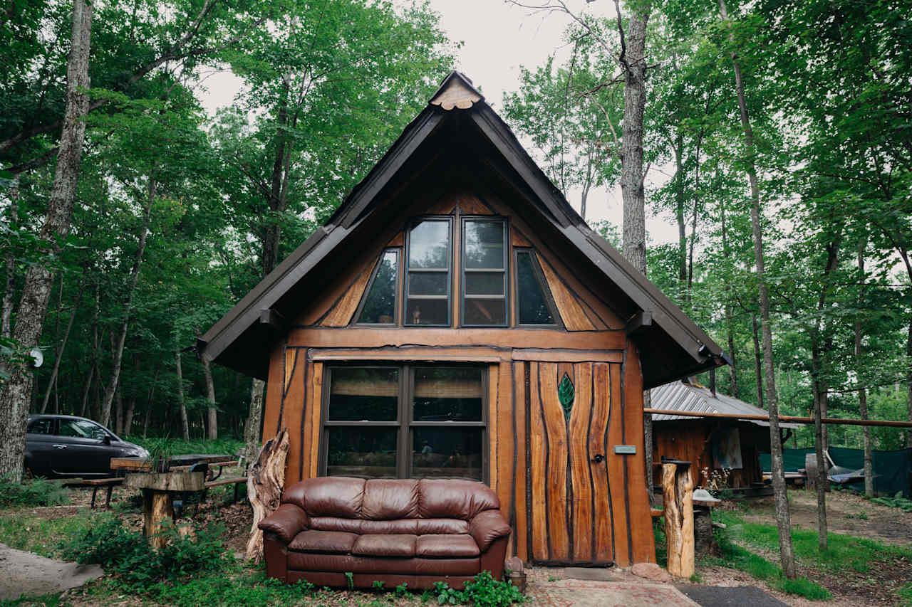 The beautiful cabin! We loved learning about their construction process.