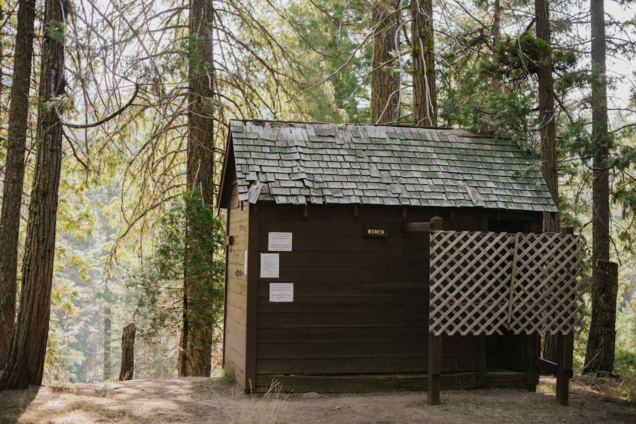 There are pit toilets behind campsite 11. 