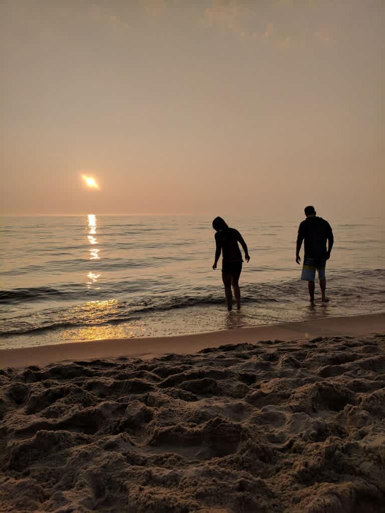 Esch Beach in Honor at sunset. 