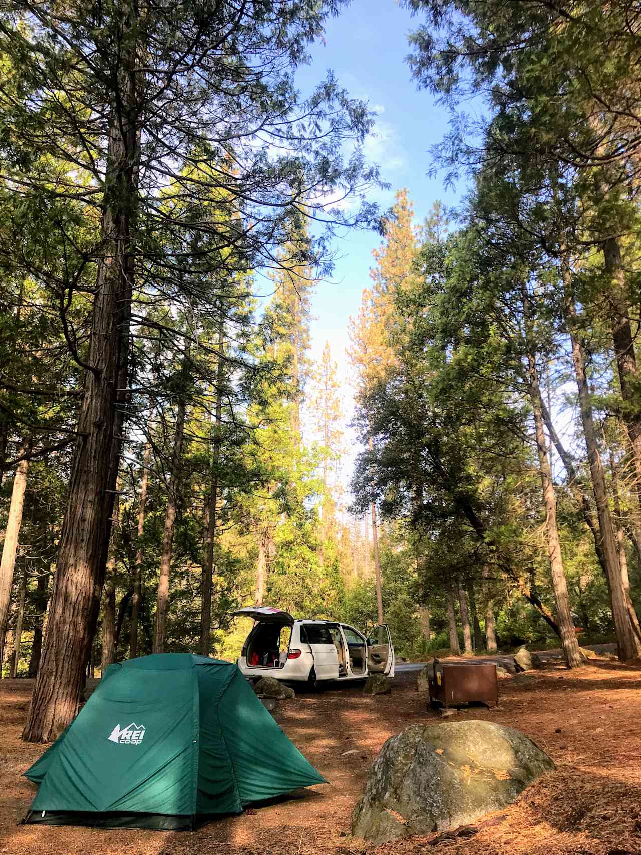 Park your car right in front of your area. Flat ground, easily fit a van. 