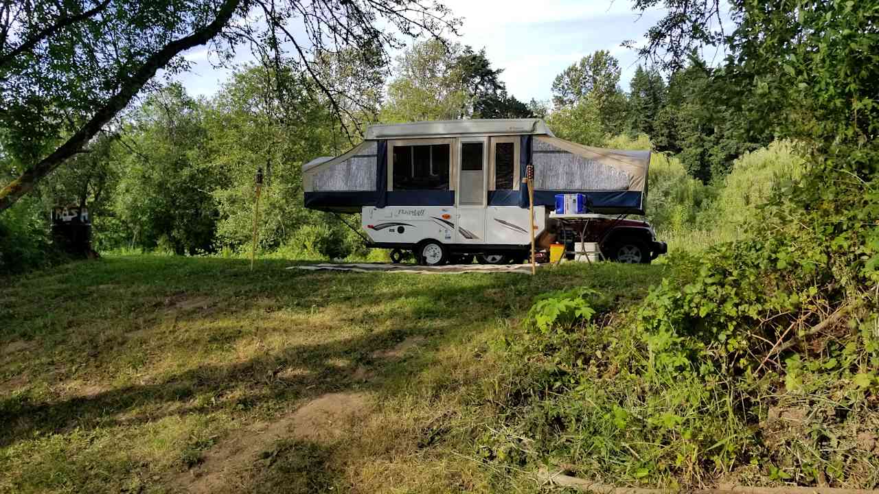 Our trailer above site #1