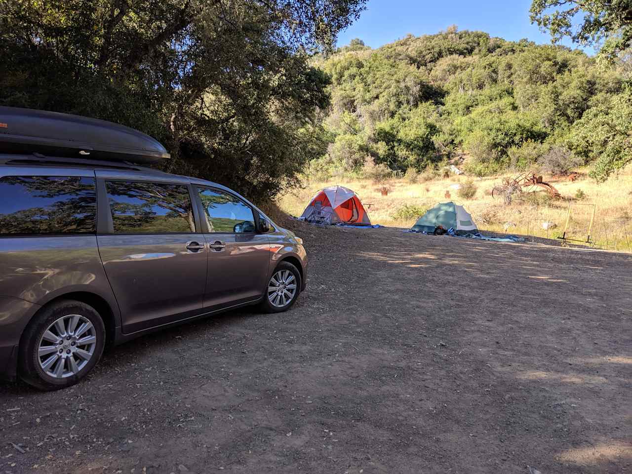 Camping near the cabin
