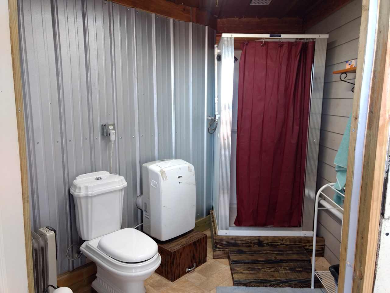 Restroom with shower
