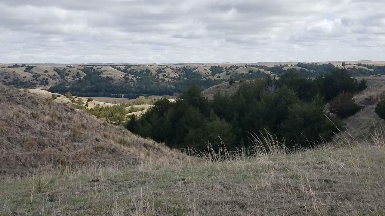 Looking to the south from the campsite, towards the Niobrara river valley